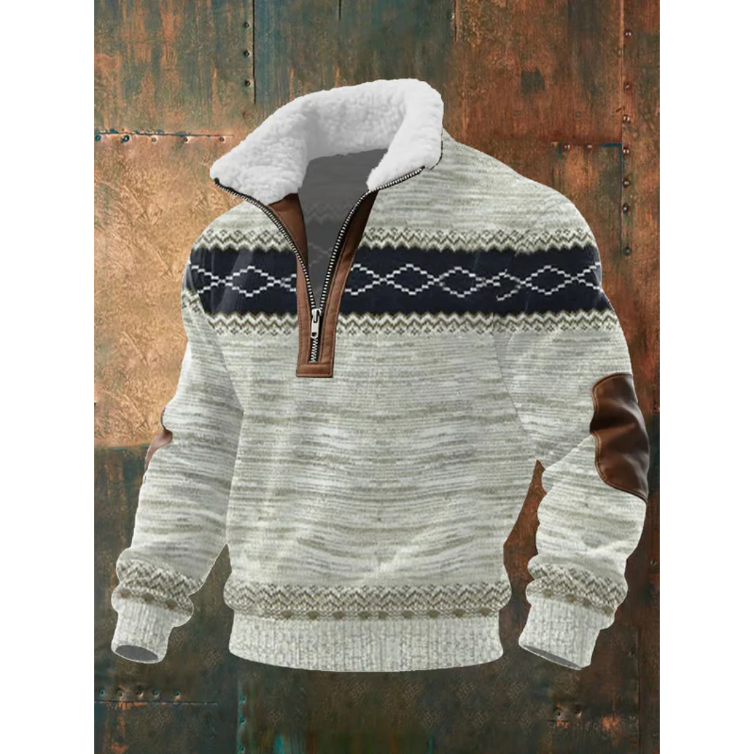 NOA | BARNABY MEN'S HIGH NECK FLEECE JUMPER