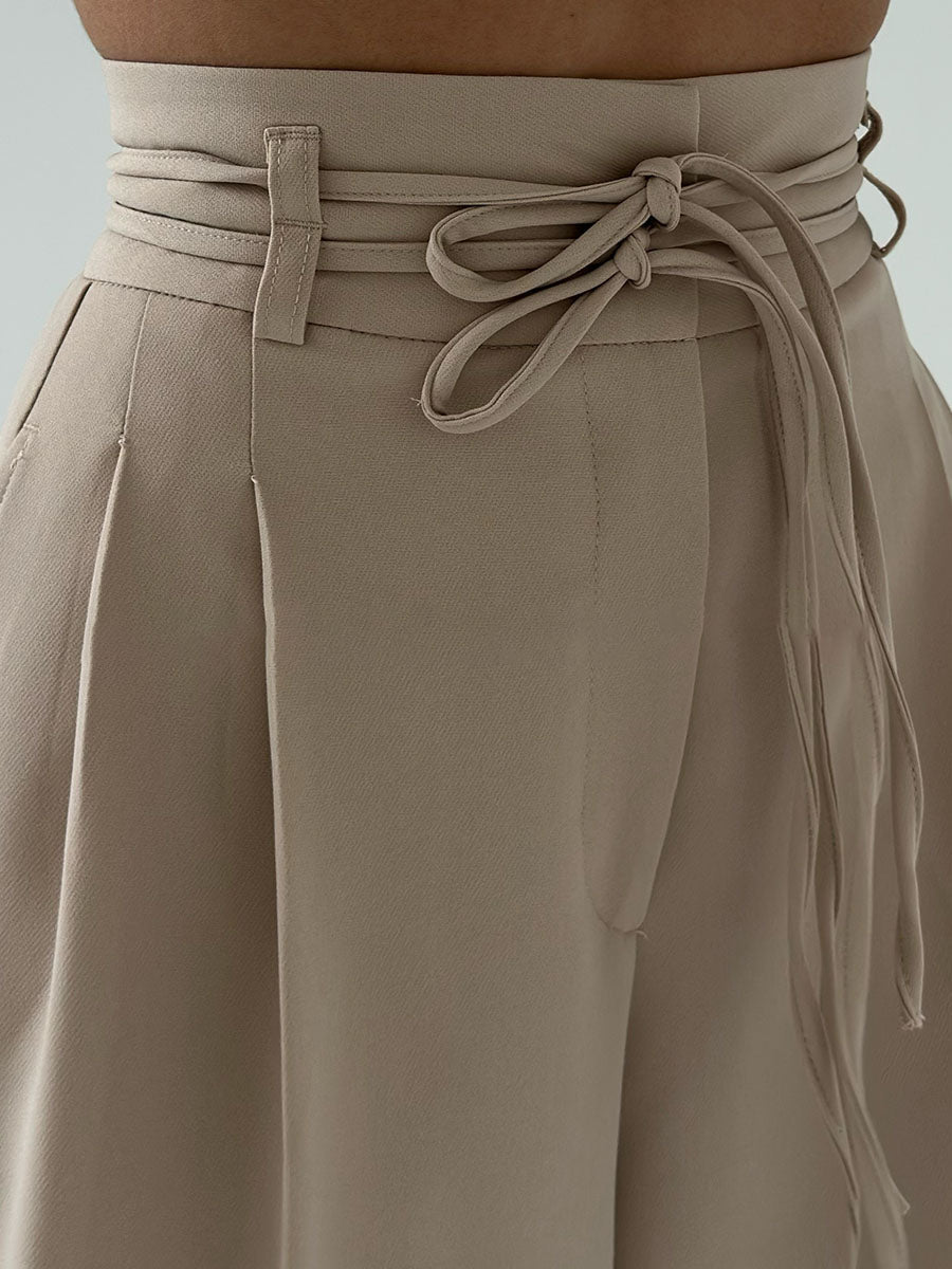 NOA | HIGH-WAISTED WIDE-LEG PANTS