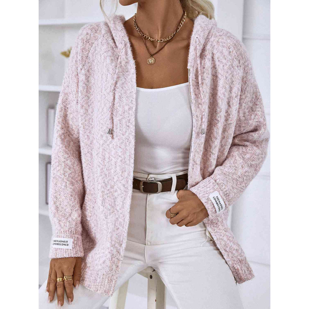 Women's zip-up hooded jumper