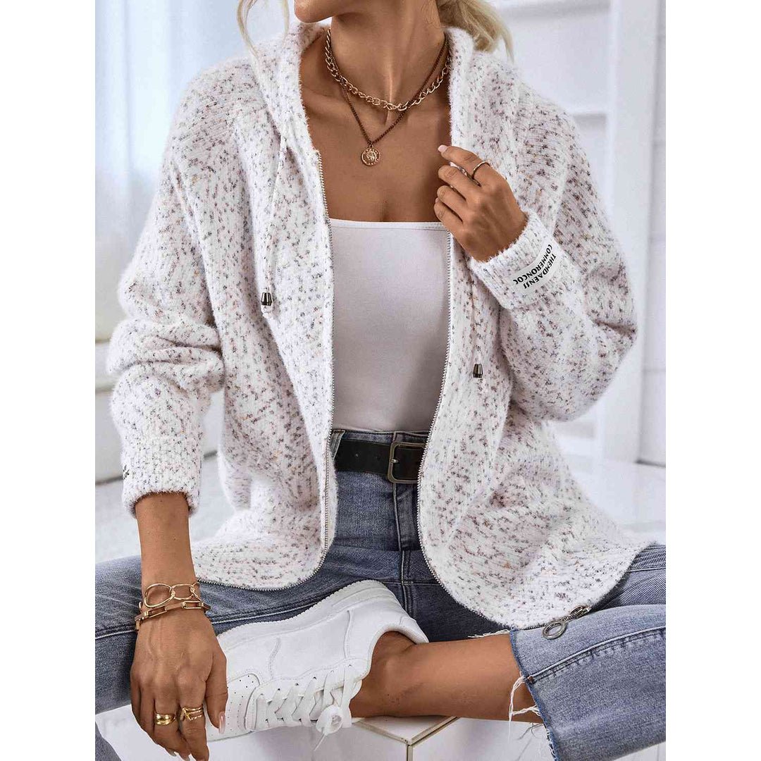 Women's zip-up hooded jumper