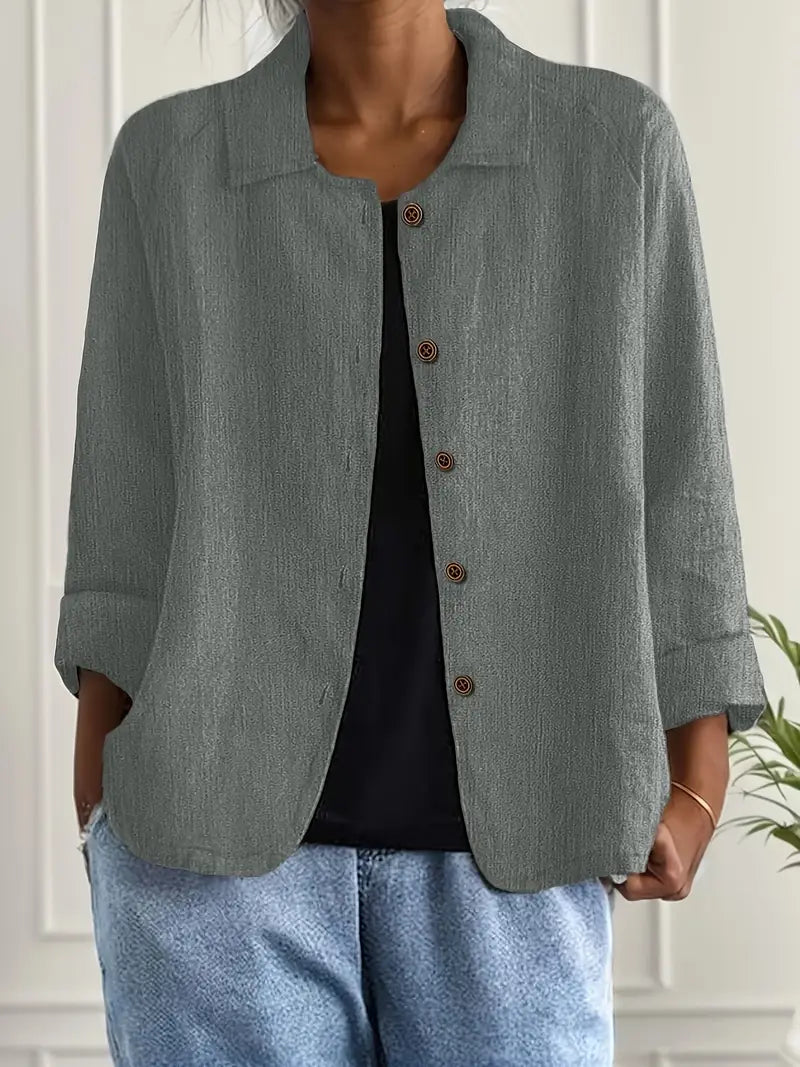 NOA | CASUAL BUTTON FRONT LIGHTWEIGHT JACKET