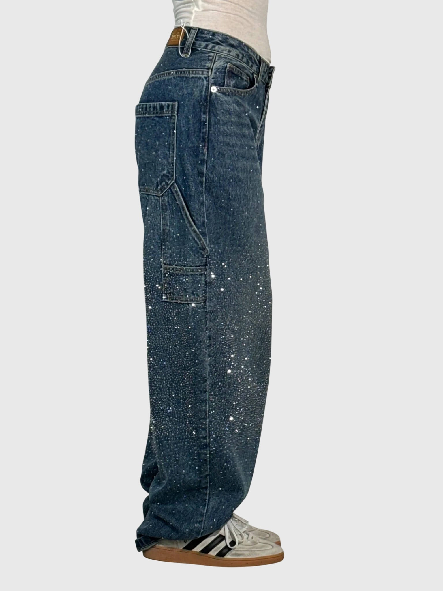 NOA | SPARKLE DIAMOND DENIM PANTS