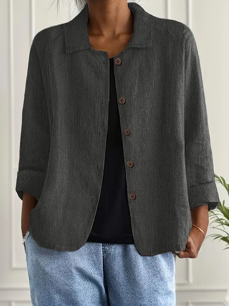 NOA | CASUAL BUTTON FRONT LIGHTWEIGHT JACKET