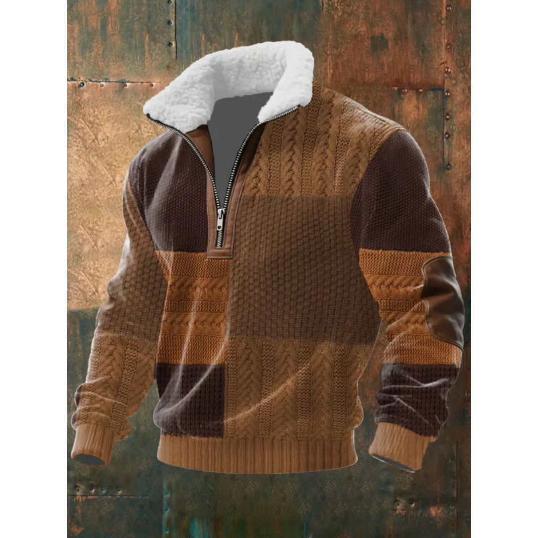 NOA | BARNABY MEN'S HIGH NECK FLEECE JUMPER