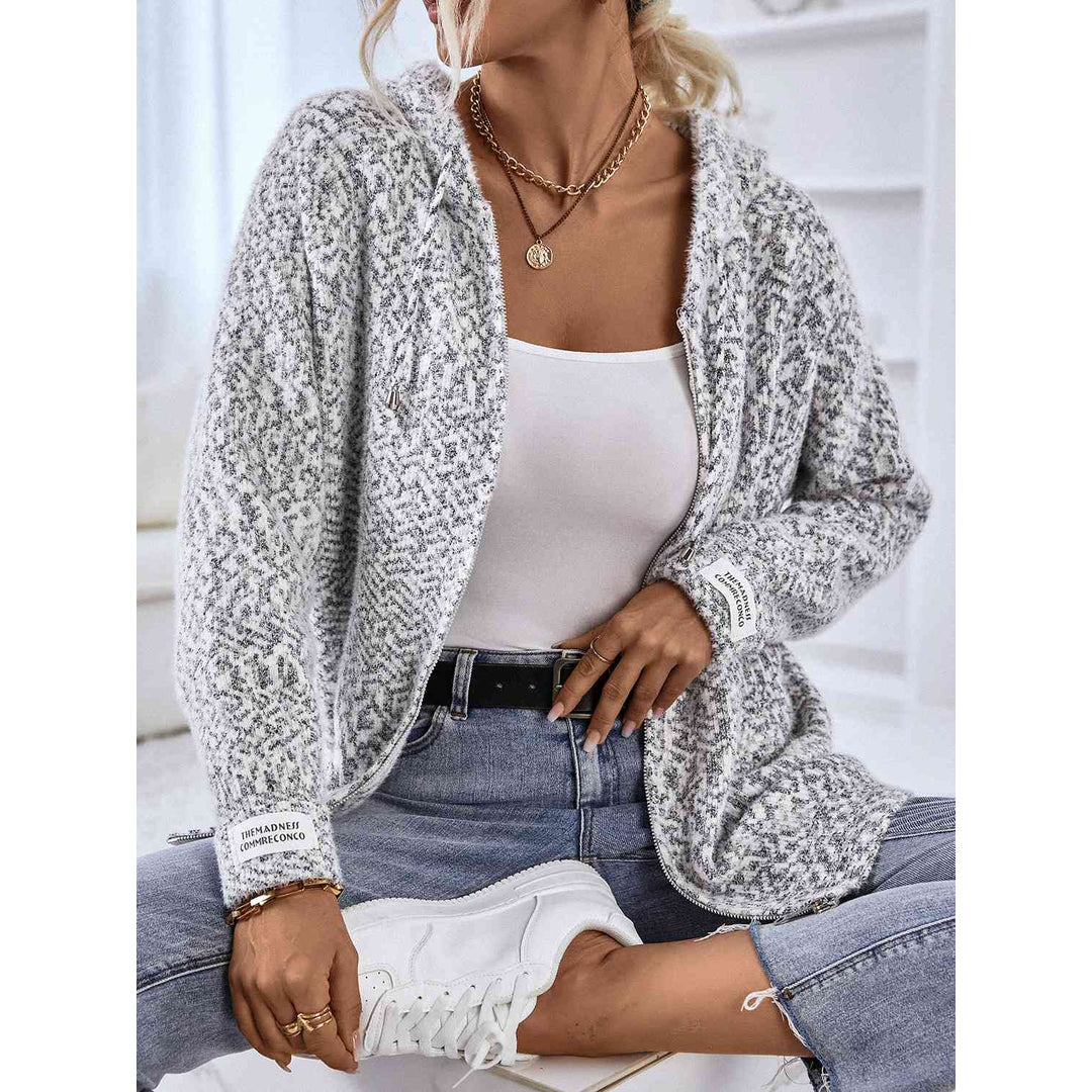 Women's zip-up hooded jumper
