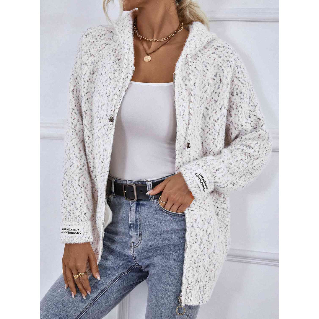 Women's zip-up hooded jumper