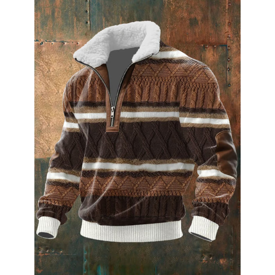 NOA | BARNABY MEN'S HIGH NECK FLEECE JUMPER