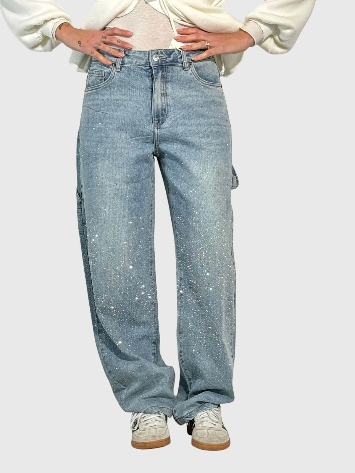 NOA | SPARKLE DIAMOND DENIM PANTS
