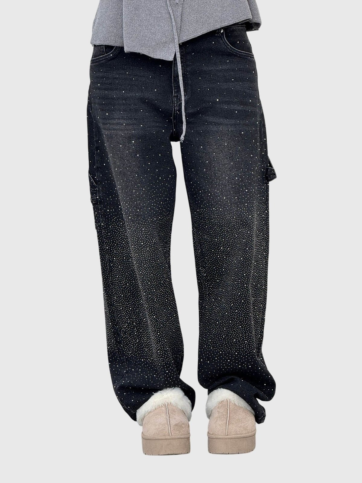 NOA | SPARKLE DIAMOND DENIM PANTS