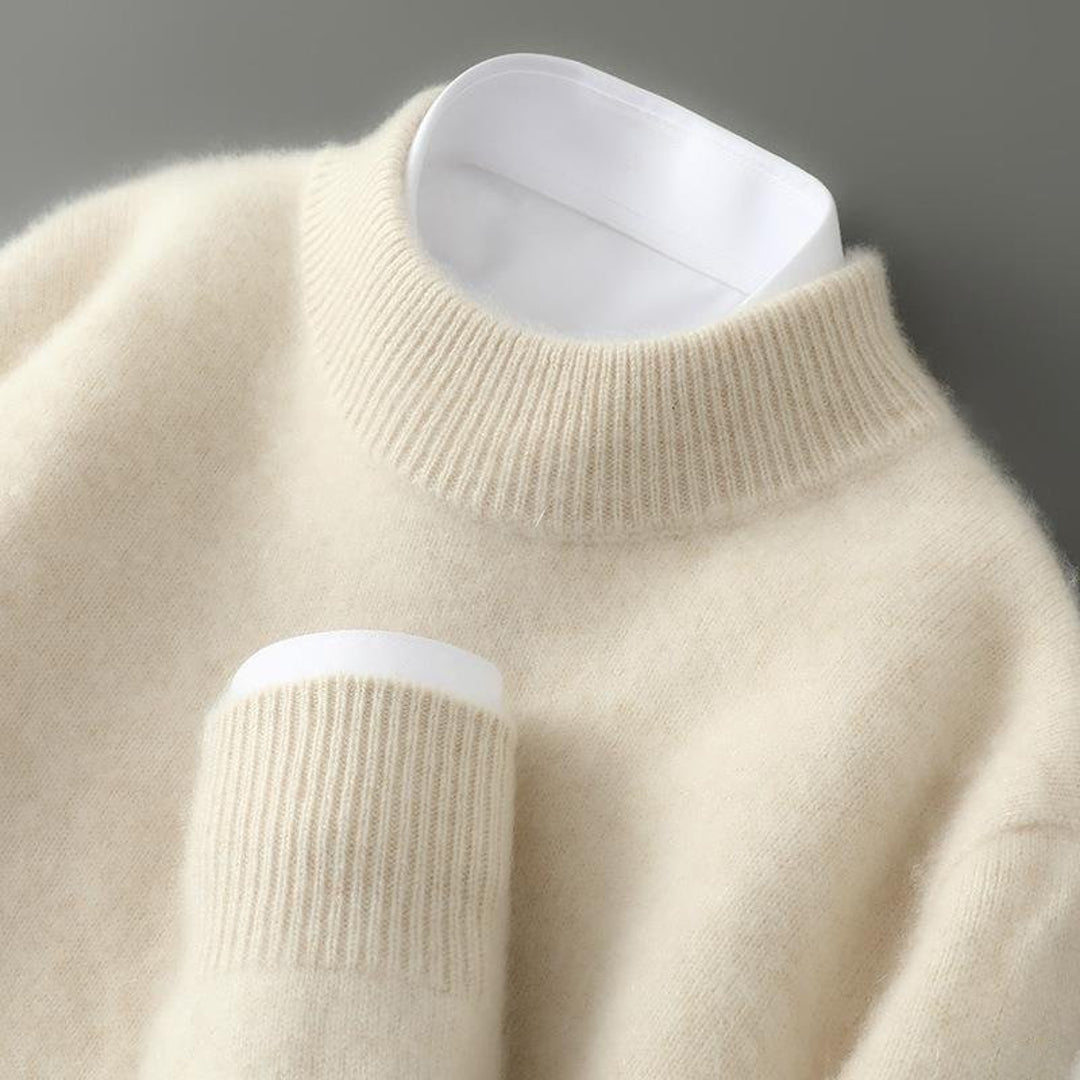 Men's knit jumper in beige