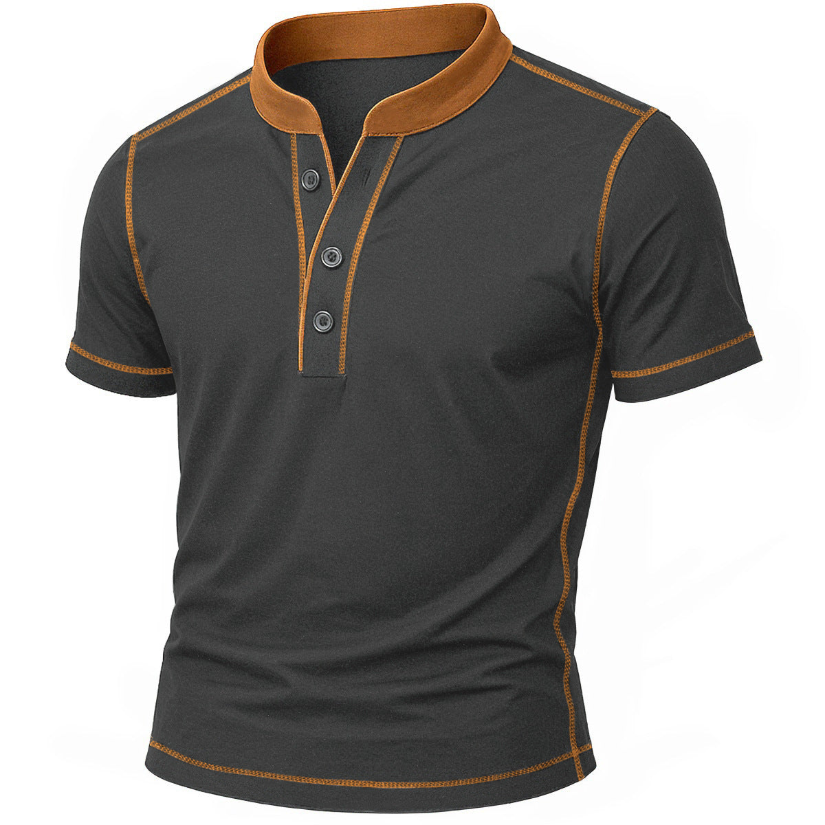 NOA | HENLEY SHIRT WITH CONTRAST TRIM