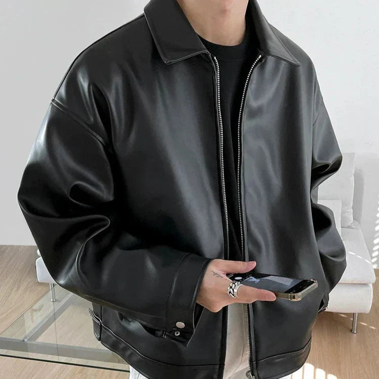 NOA | OVERSIZED LEATHER BOMBER JACKET