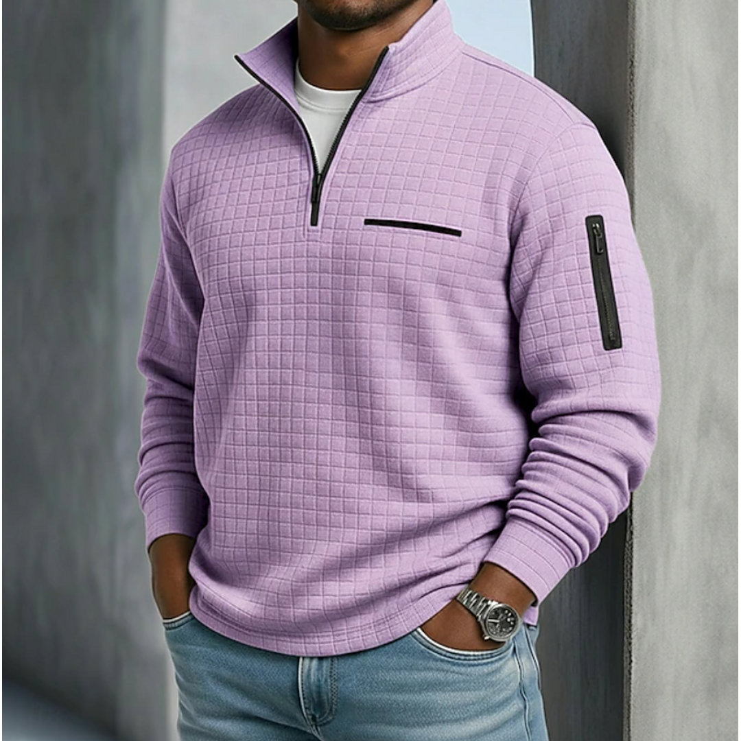 NOA | EDWARD MEN'S LONG SLEEVE WAFFLE KNIT JUMPER