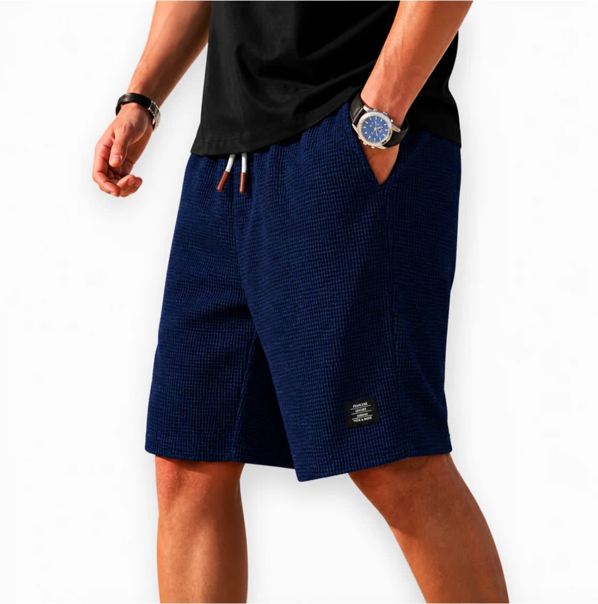 NOA | WAFFLE-KNIT BERMUDA SHORTS