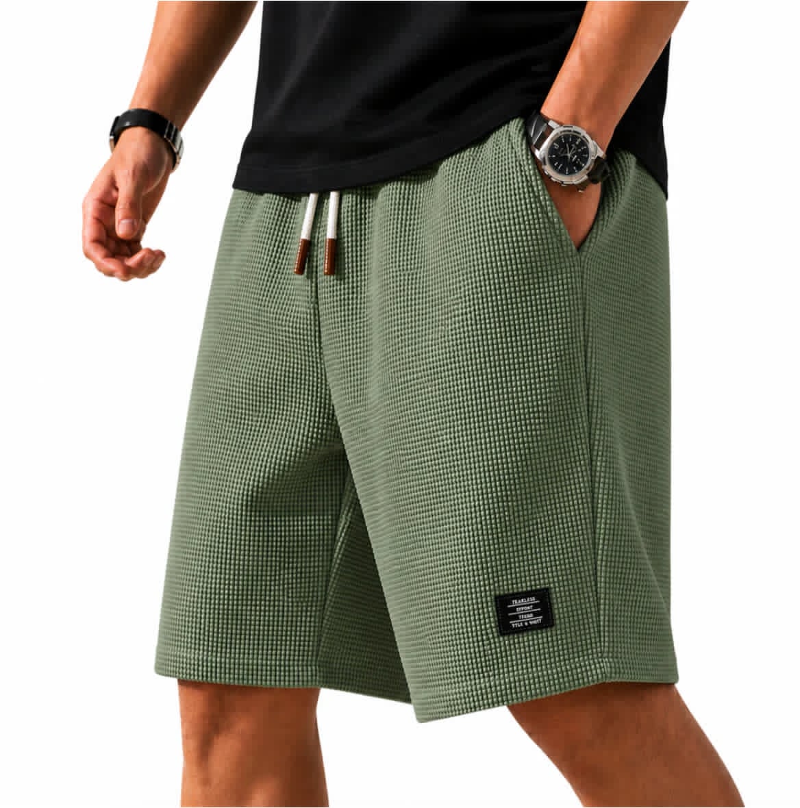NOA | WAFFLE-KNIT BERMUDA SHORTS