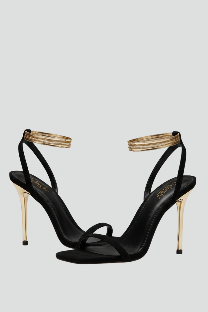 NOA | THIN STRAP HIGH HEEL ANKLE SANDALS