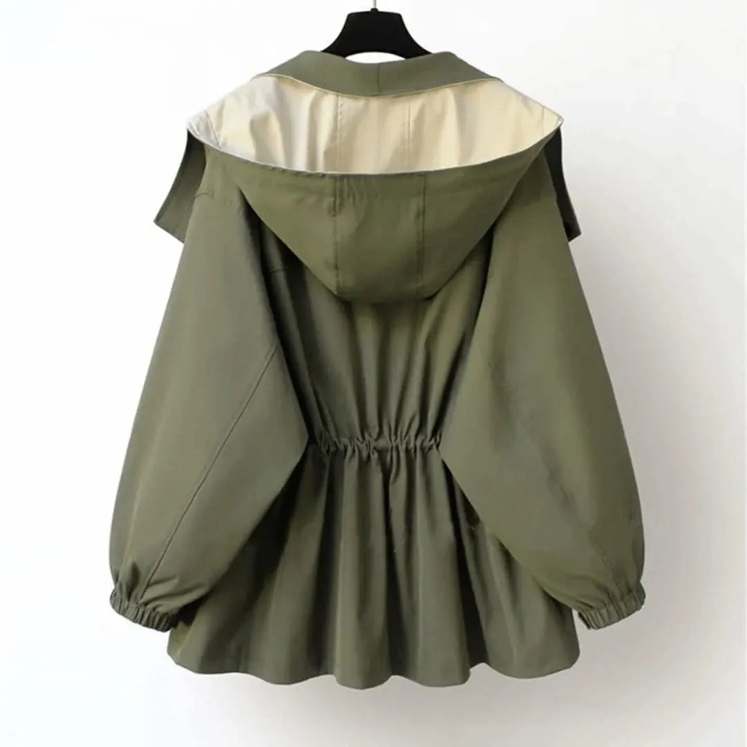 Women's zip-up jacket with buttons