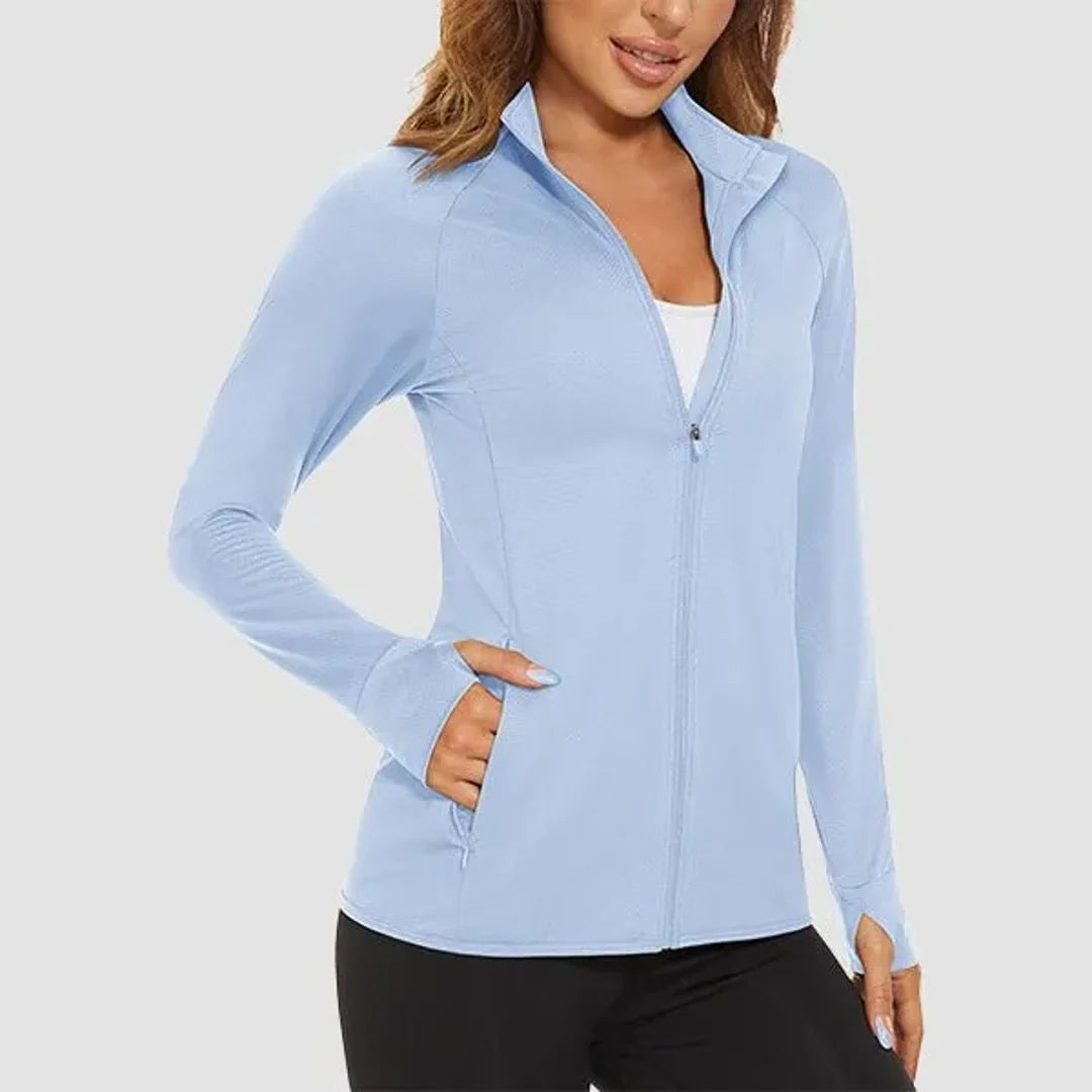 Women's lightweight zip-up running jacket