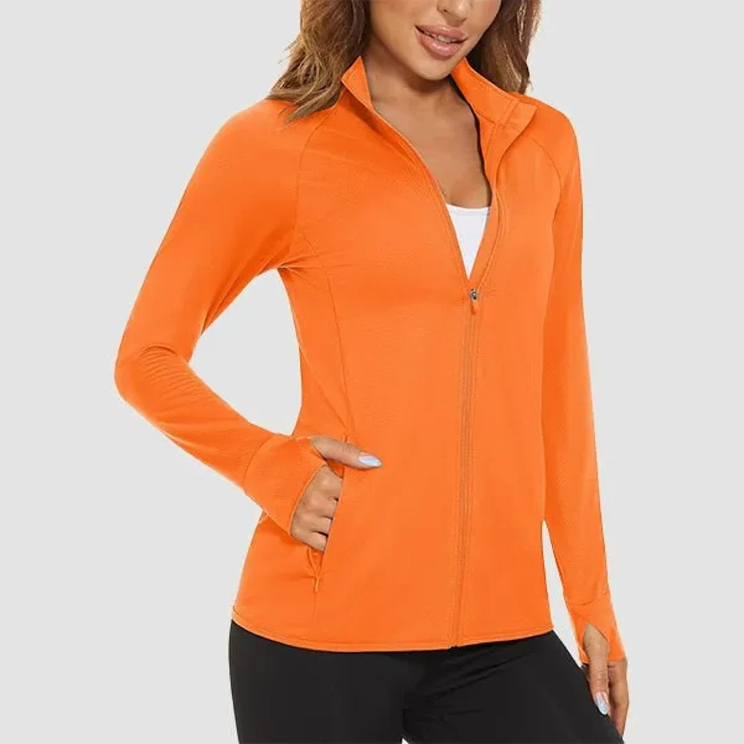 Women's lightweight zip-up running jacket