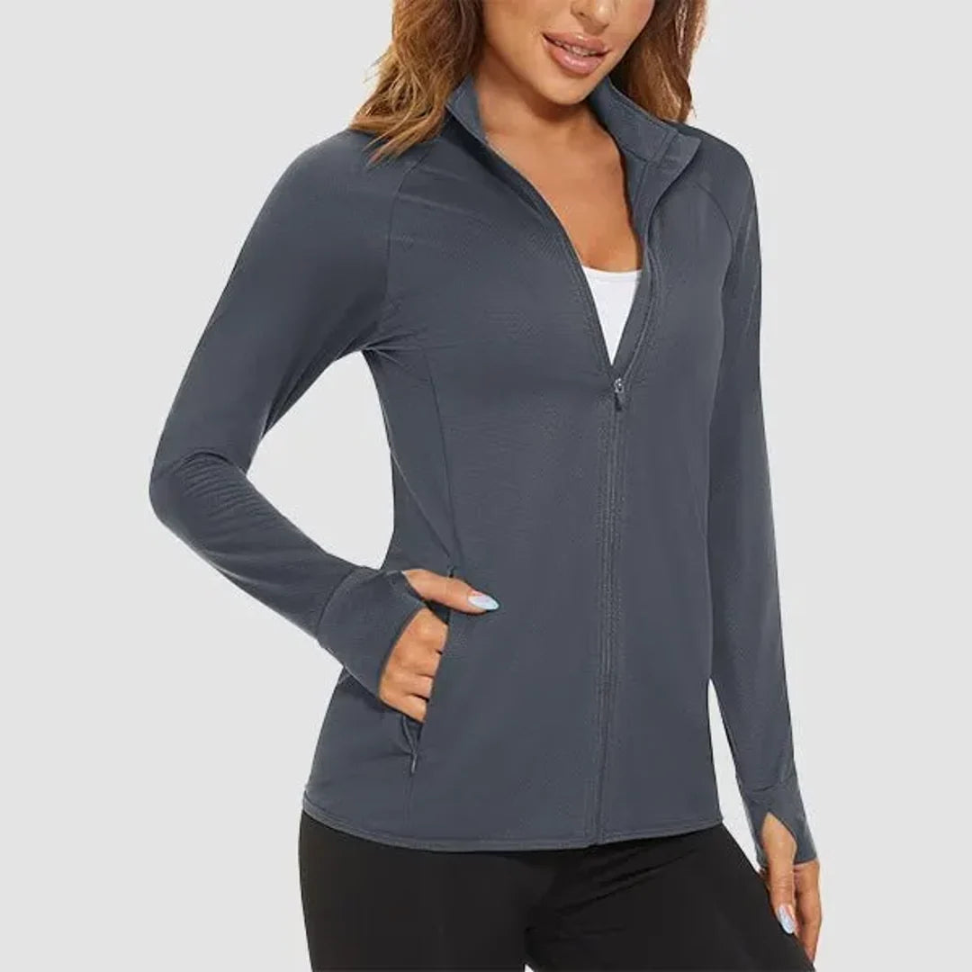 Women's lightweight zip-up running jacket