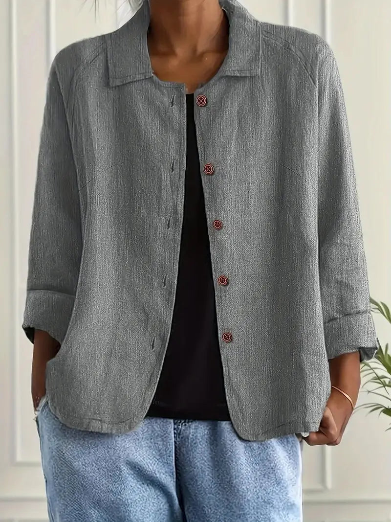 NOA | CASUAL BUTTON FRONT LIGHTWEIGHT JACKET