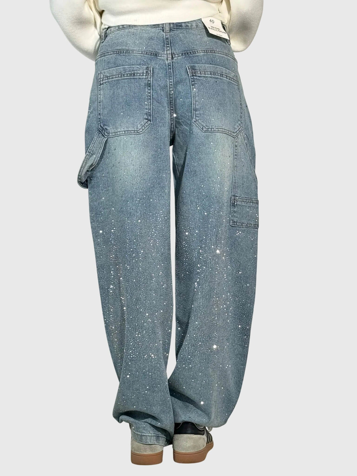 NOA | SPARKLE DIAMOND DENIM PANTS
