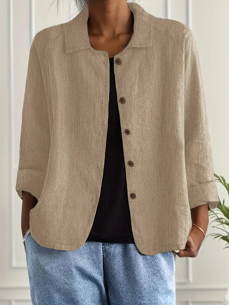 NOA | CASUAL BUTTON FRONT LIGHTWEIGHT JACKET