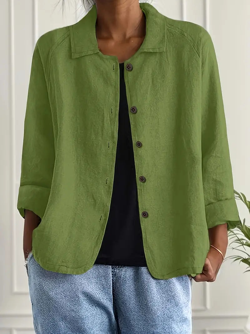 NOA | CASUAL BUTTON FRONT LIGHTWEIGHT JACKET