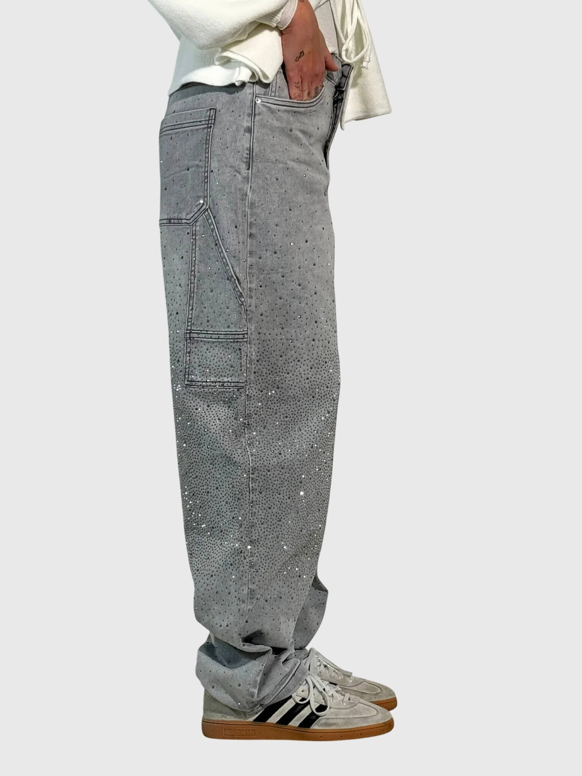 NOA | SPARKLE DIAMOND DENIM PANTS
