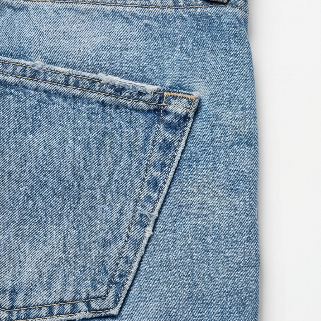 Women's high waisted cropped barrel jeans in light blue