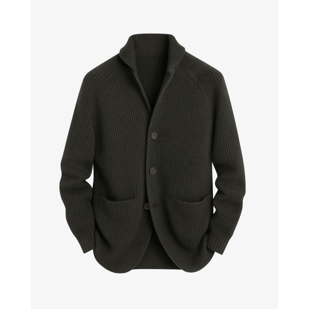 NOA | ELLIOT MEN'S BUTTON-UP KNIT CARDIGAN