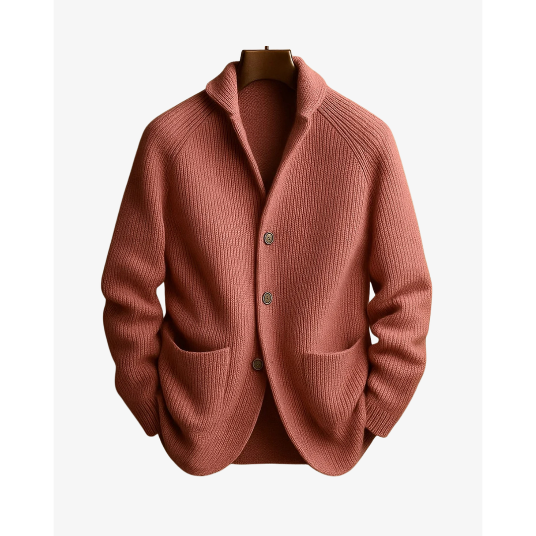 NOA | ELLIOT MEN'S BUTTON-UP KNIT CARDIGAN
