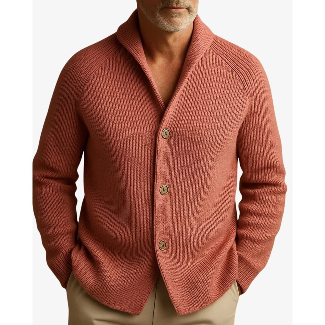 NOA | ELLIOT MEN'S BUTTON-UP KNIT CARDIGAN