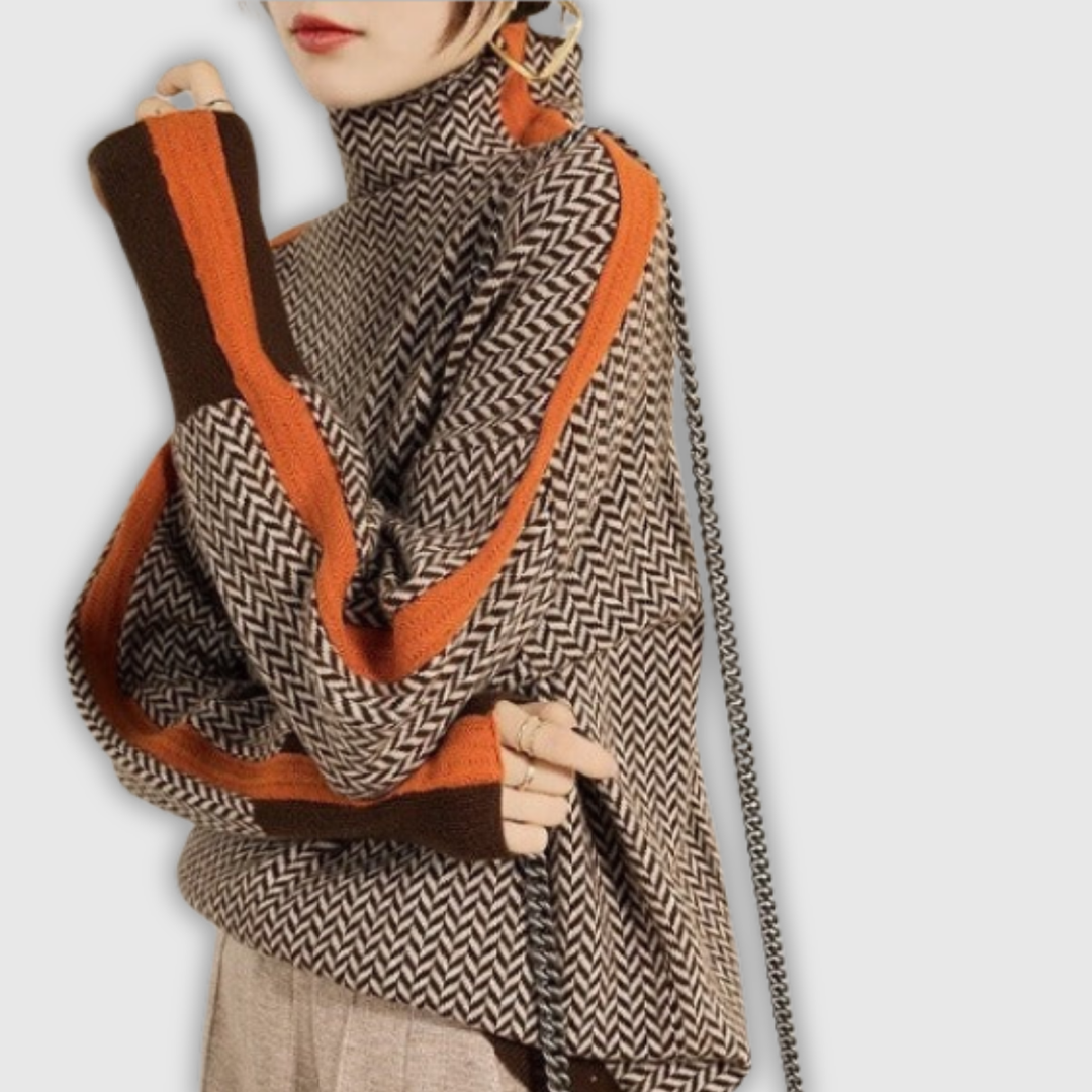 Women's roll neck knit jumper