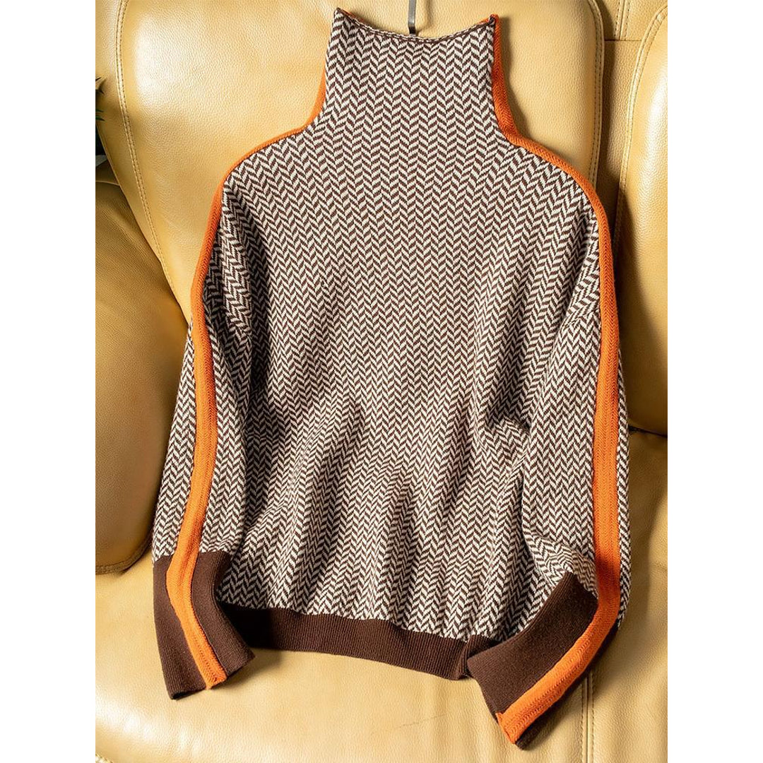 Women's roll neck knit jumper