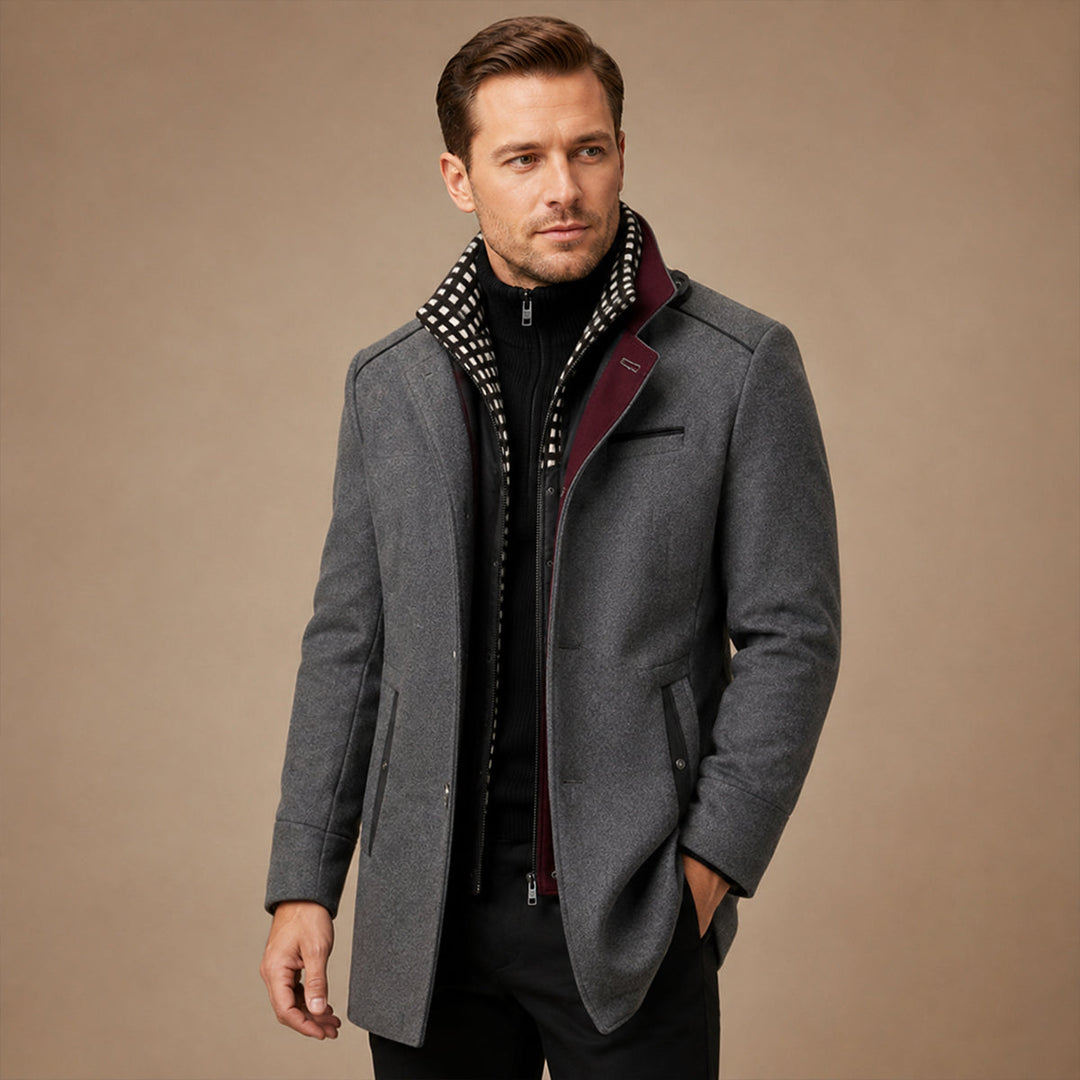 Winslow Men's Wool Blend Trench Coat