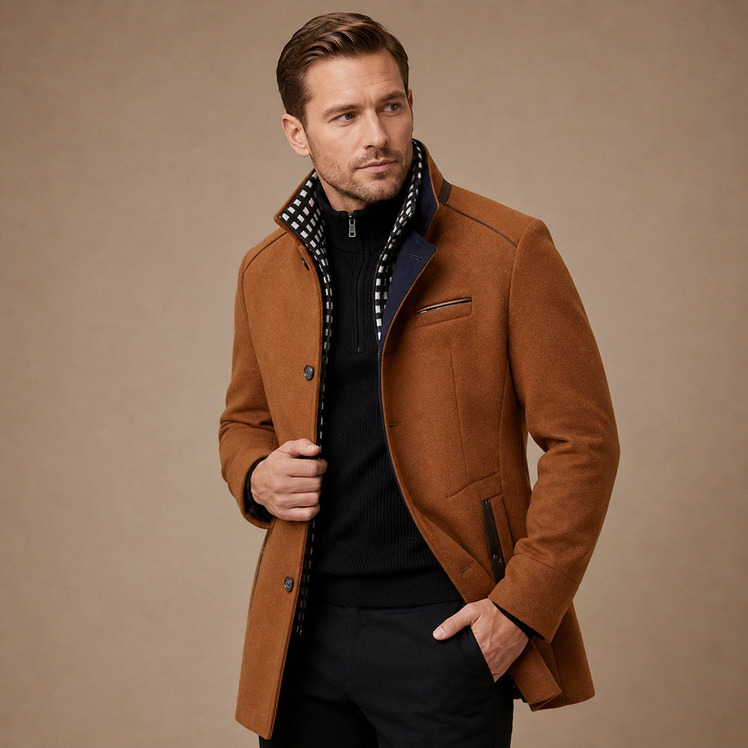 Winslow Men's Wool Blend Trench Coat