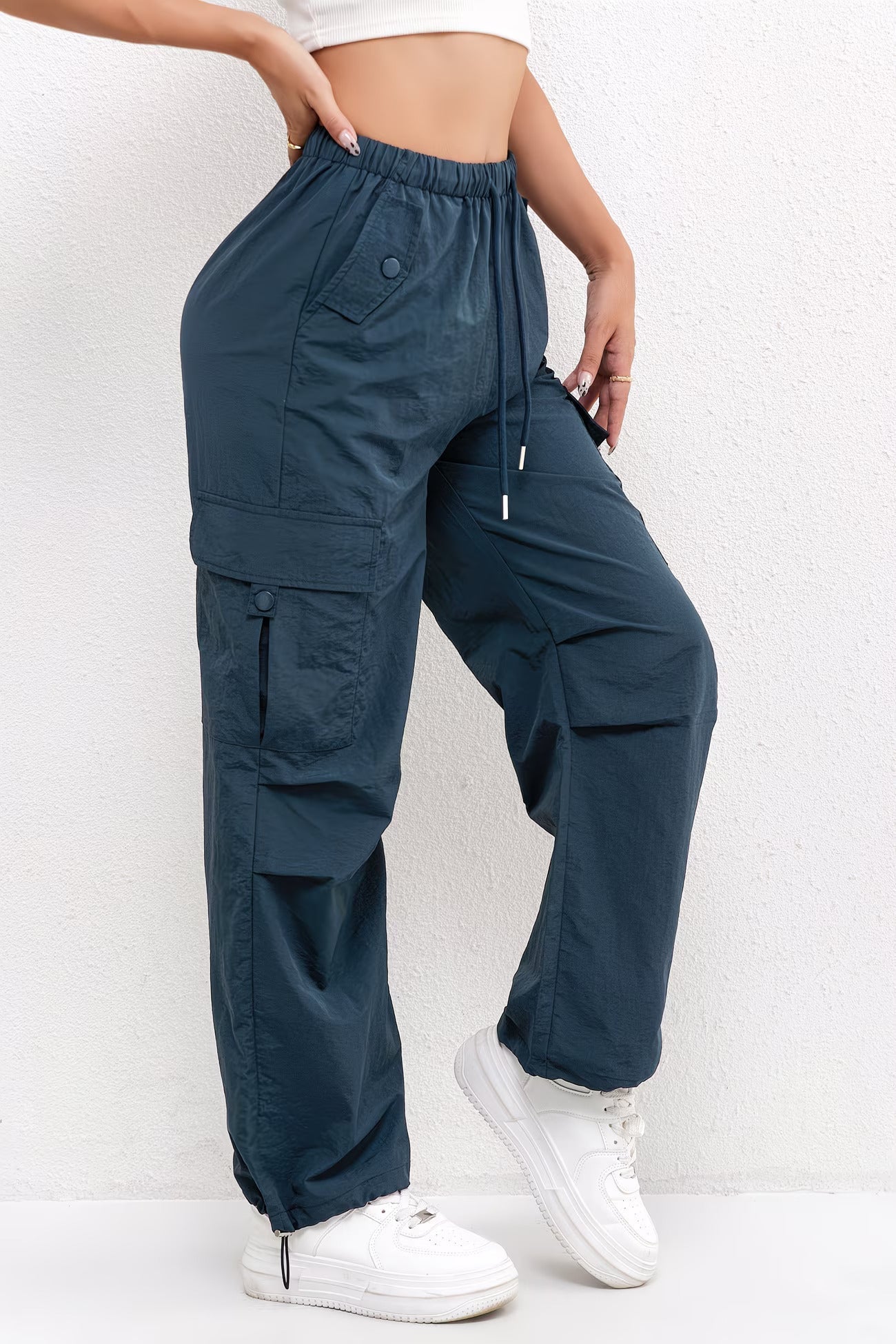 NOA | CARGO POCKET DRAWSTRING CASUAL PANTS