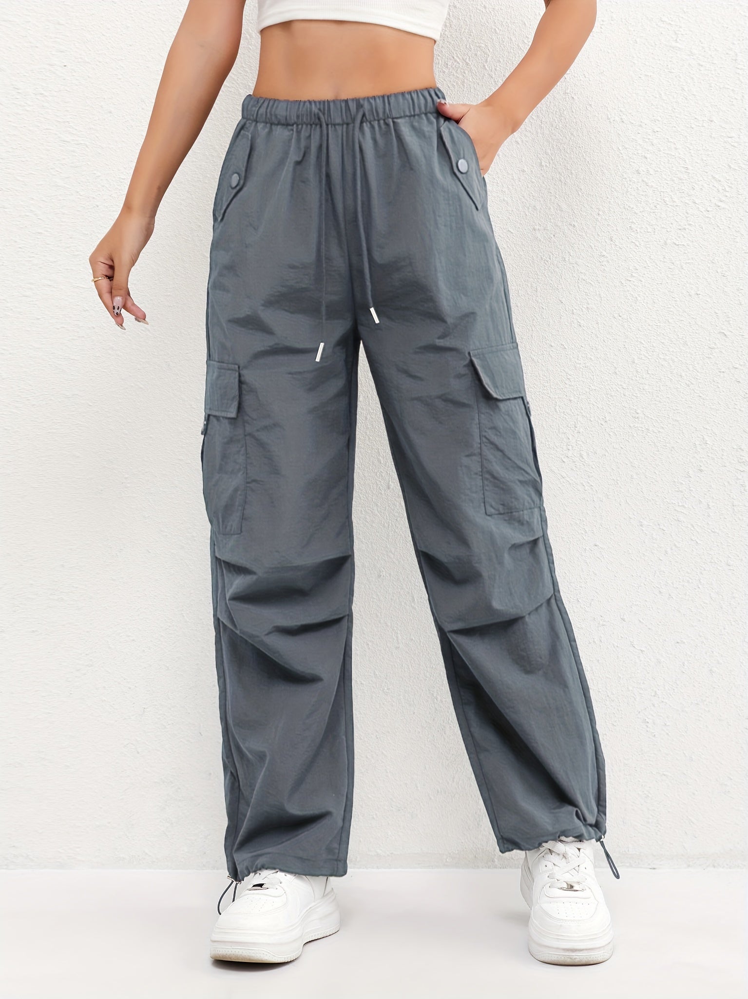 NOA | CARGO POCKET DRAWSTRING CASUAL PANTS
