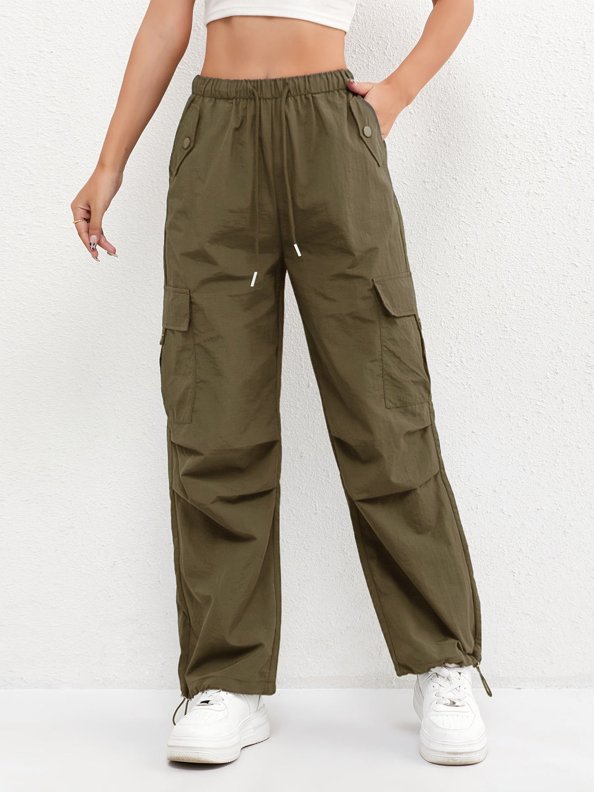 NOA | CARGO POCKET DRAWSTRING CASUAL PANTS