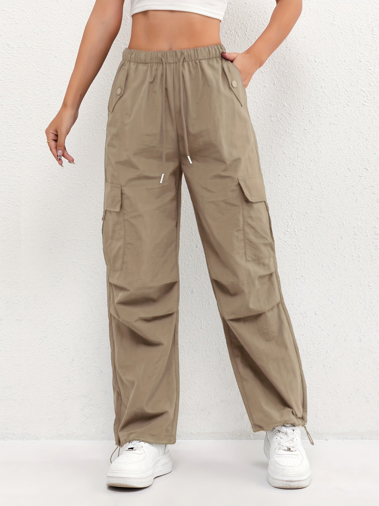 NOA | CARGO POCKET DRAWSTRING CASUAL PANTS